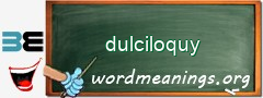 WordMeaning blackboard for dulciloquy